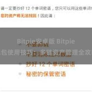 Bitpie安卓版 Bitpie钱包使用技巧：多链资产管理全攻略