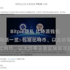 Bitpie隐私 比特派钱包支持的区块链网络一览: 包括比特币、以太坊等主要区块链项目