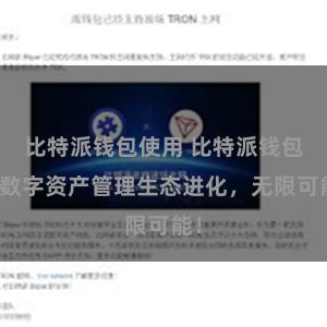 比特派钱包使用 比特派钱包：数字资产管理生态进化，无限可能！