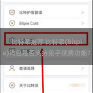 比特派推荐 比特派(Bitpie)钱包是否支持免手续费功能？