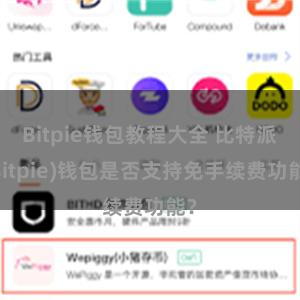 Bitpie钱包教程大全 比特派(Bitpie)钱包是否支持免手续费功能？