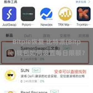 Bitpie恢复 比特派(Bitpie)钱包如何设置每日限额？